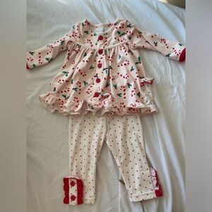 ** Adorable** Sweet honey 12 months candy cane pajamas!